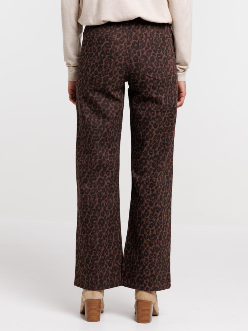 Pantalon large motif...