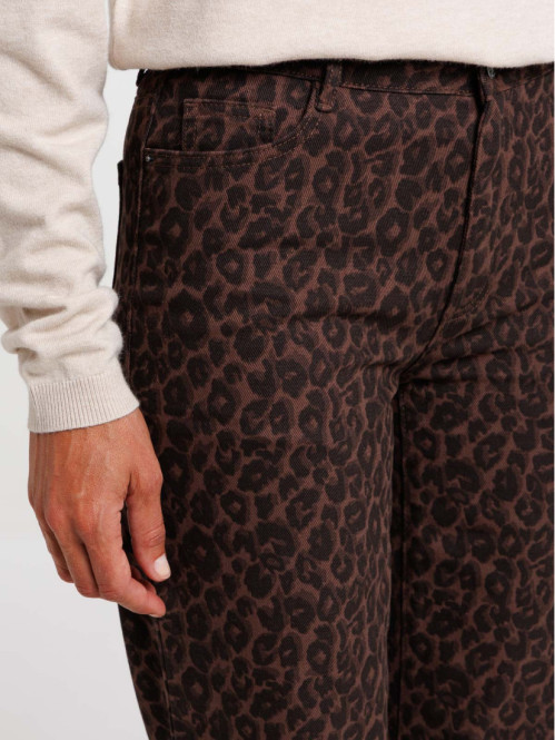 Pantalon large motif...