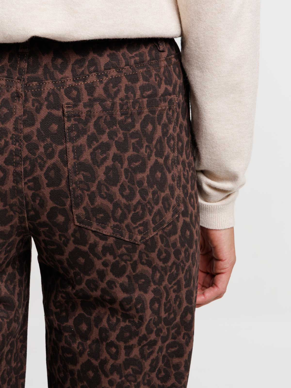 Pantalon large motif léopard femme Pantalon large motif léopard femme
