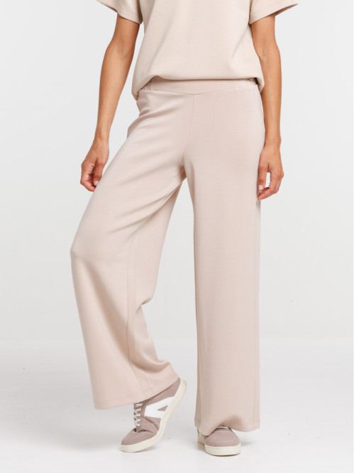 Pantalon large scuba femme