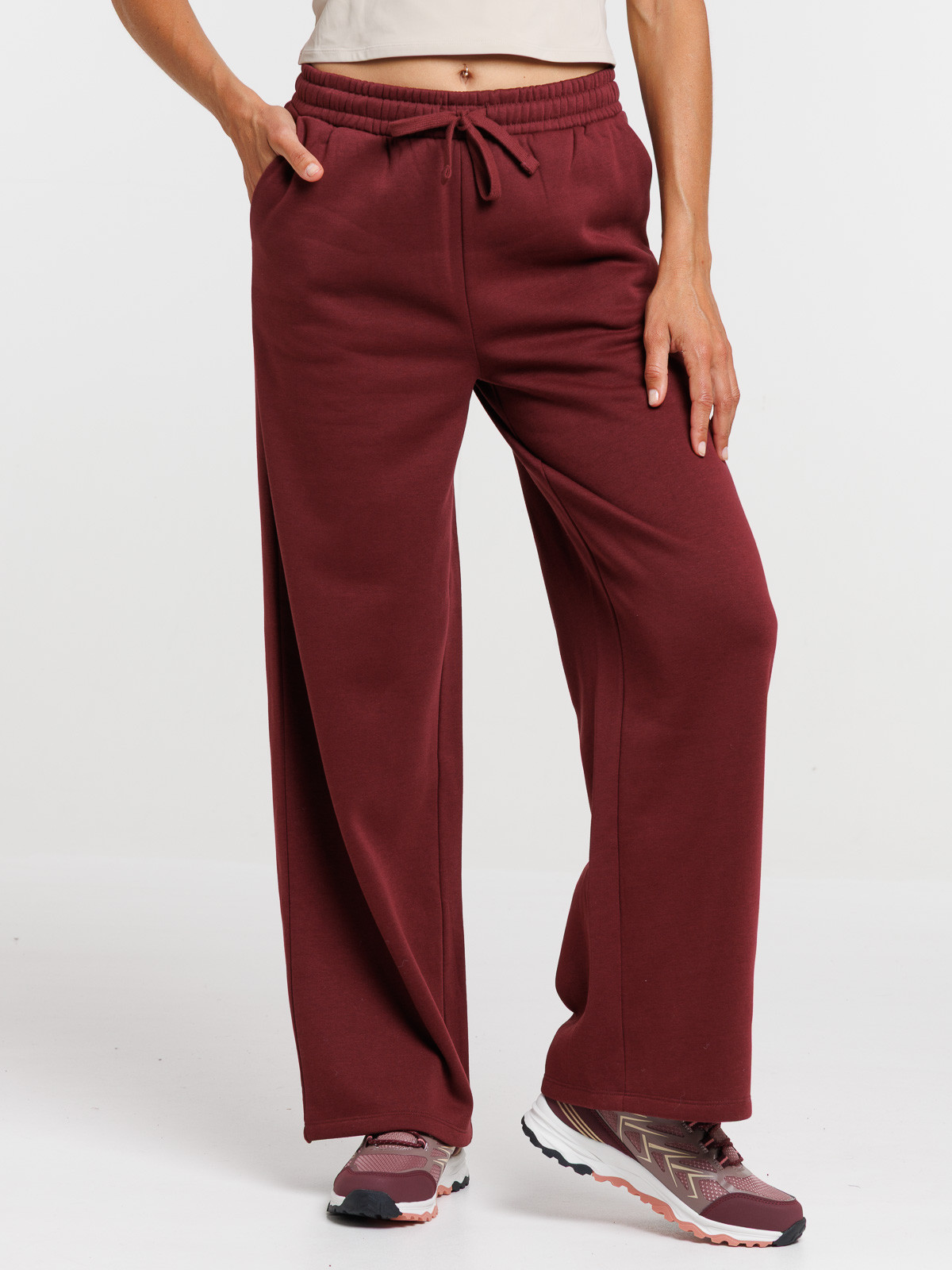 Pantalon de jogging uni large femme Pantalon de jogging uni large femme