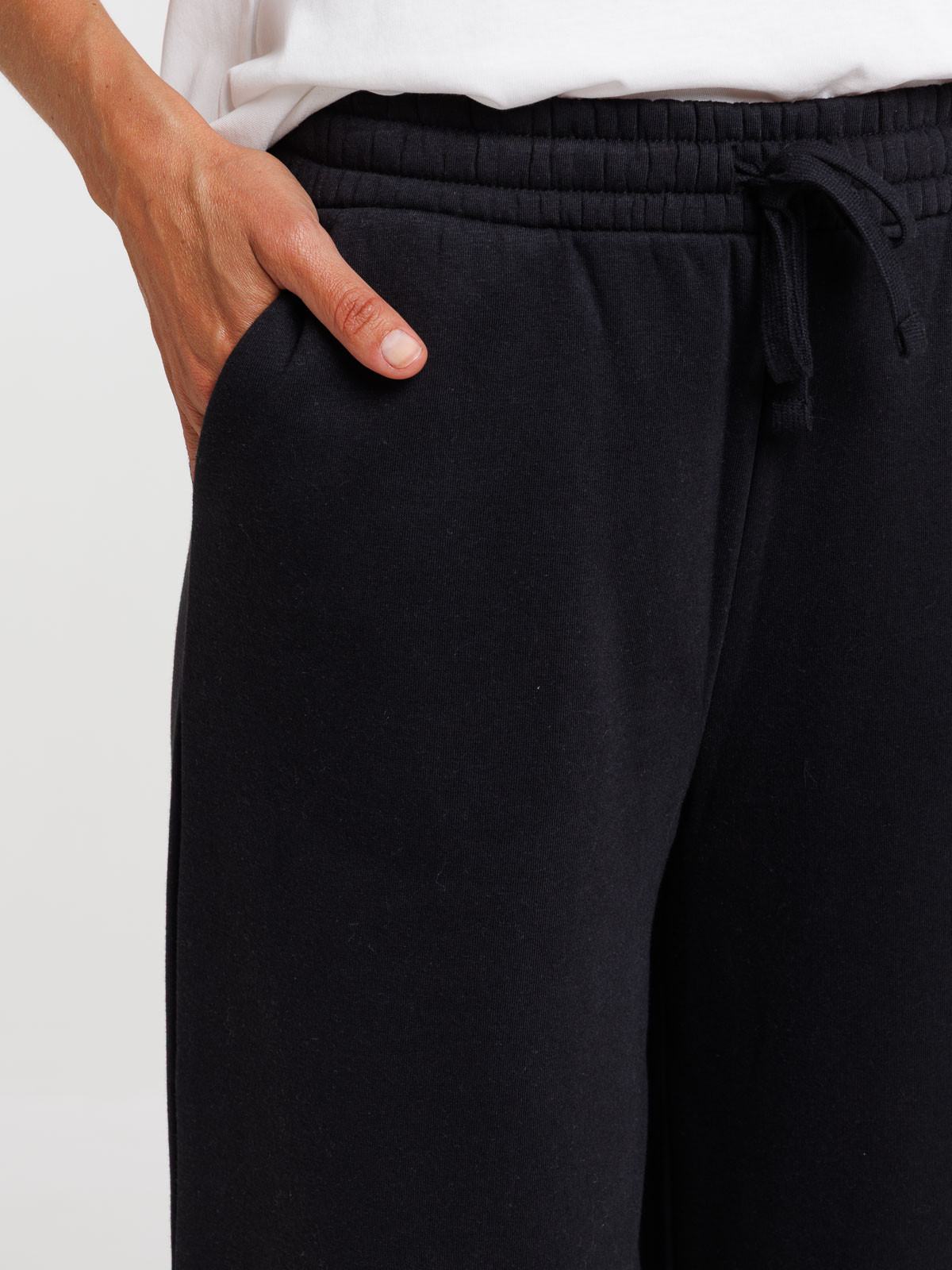 Pantalon de jogging large noir femme