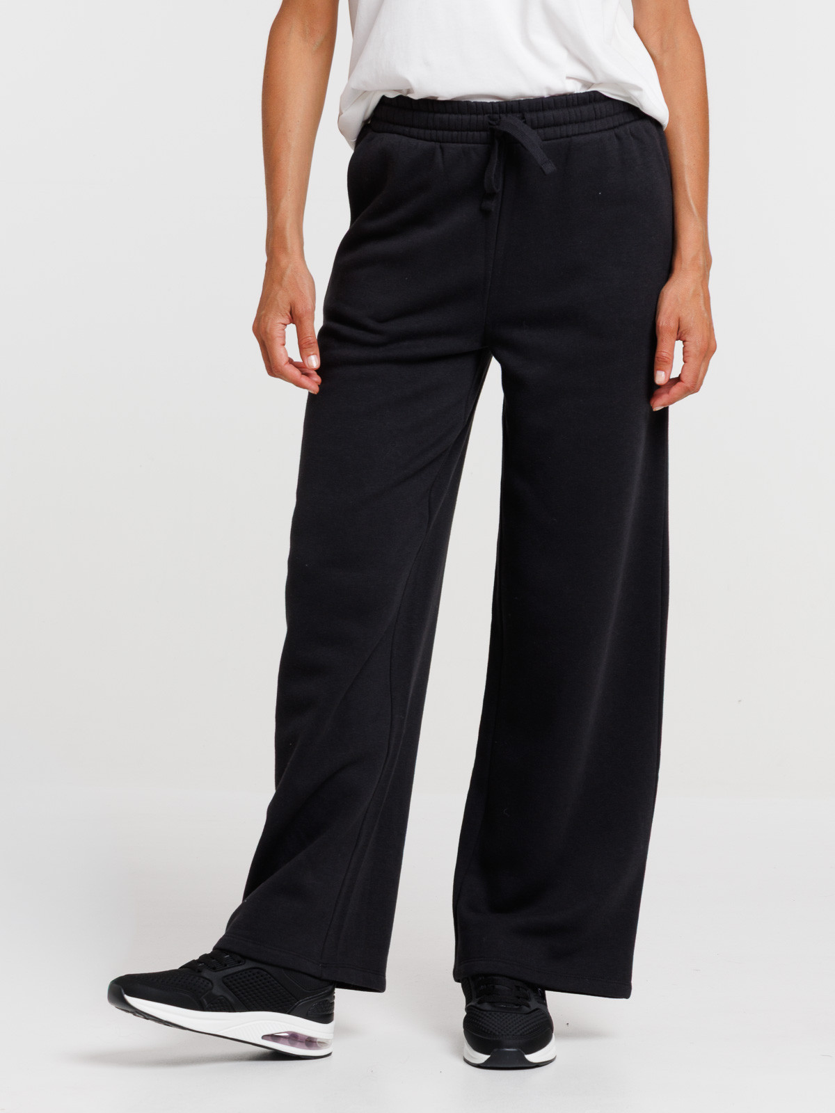 Pantalon de jogging large noir femme