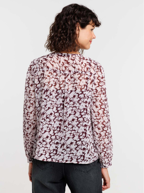 Blouse en voile imprimé...