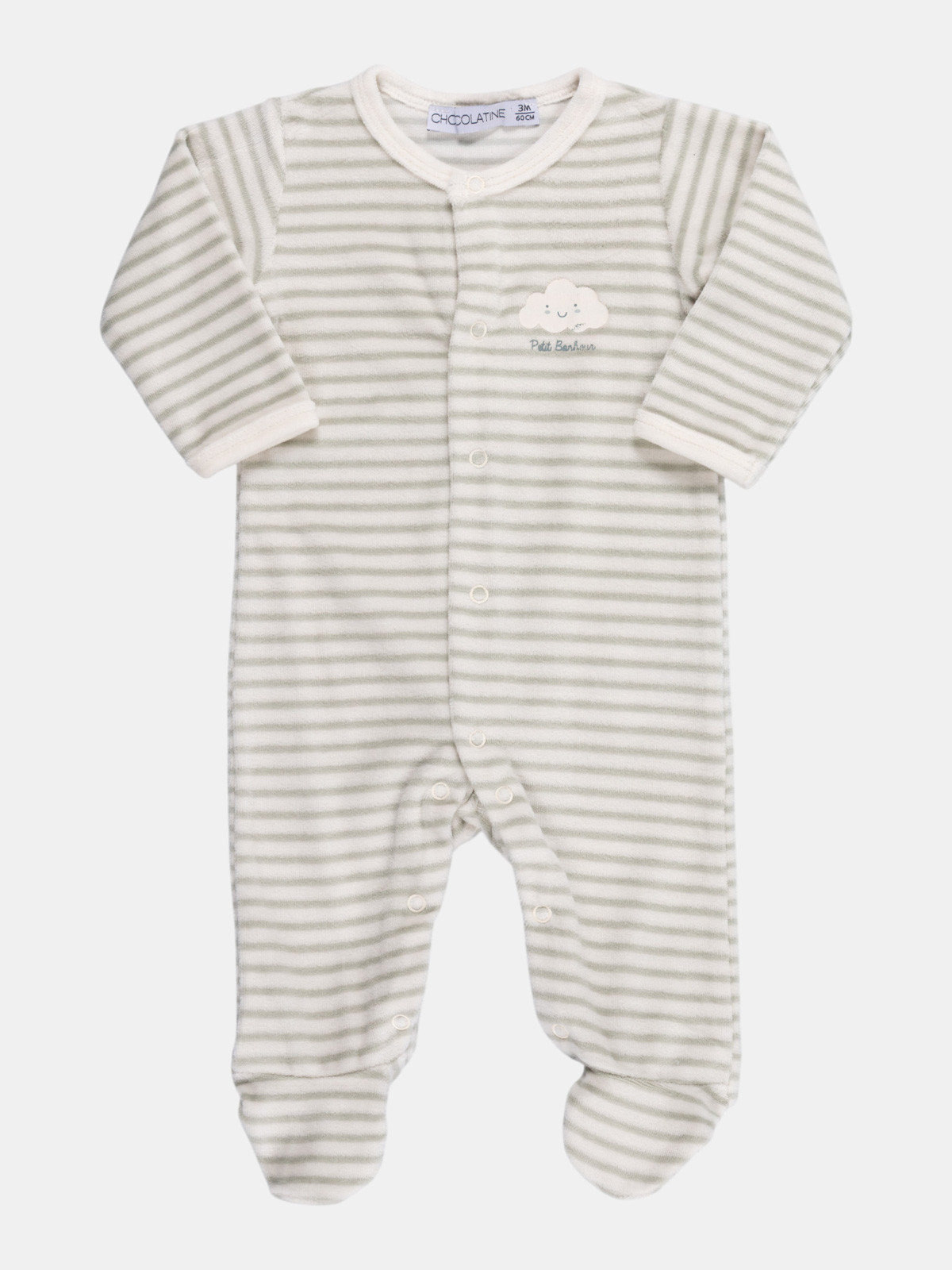 Dors-bien rayé imprimé nuage bébé (0-9M) Dors-bien rayé imprimé nuage bébé (0-9M)