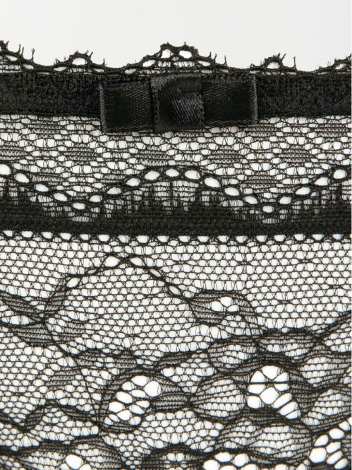 Culotte bi-matière noire femme (36-46) Culotte bi-matière noire femme (36-46)