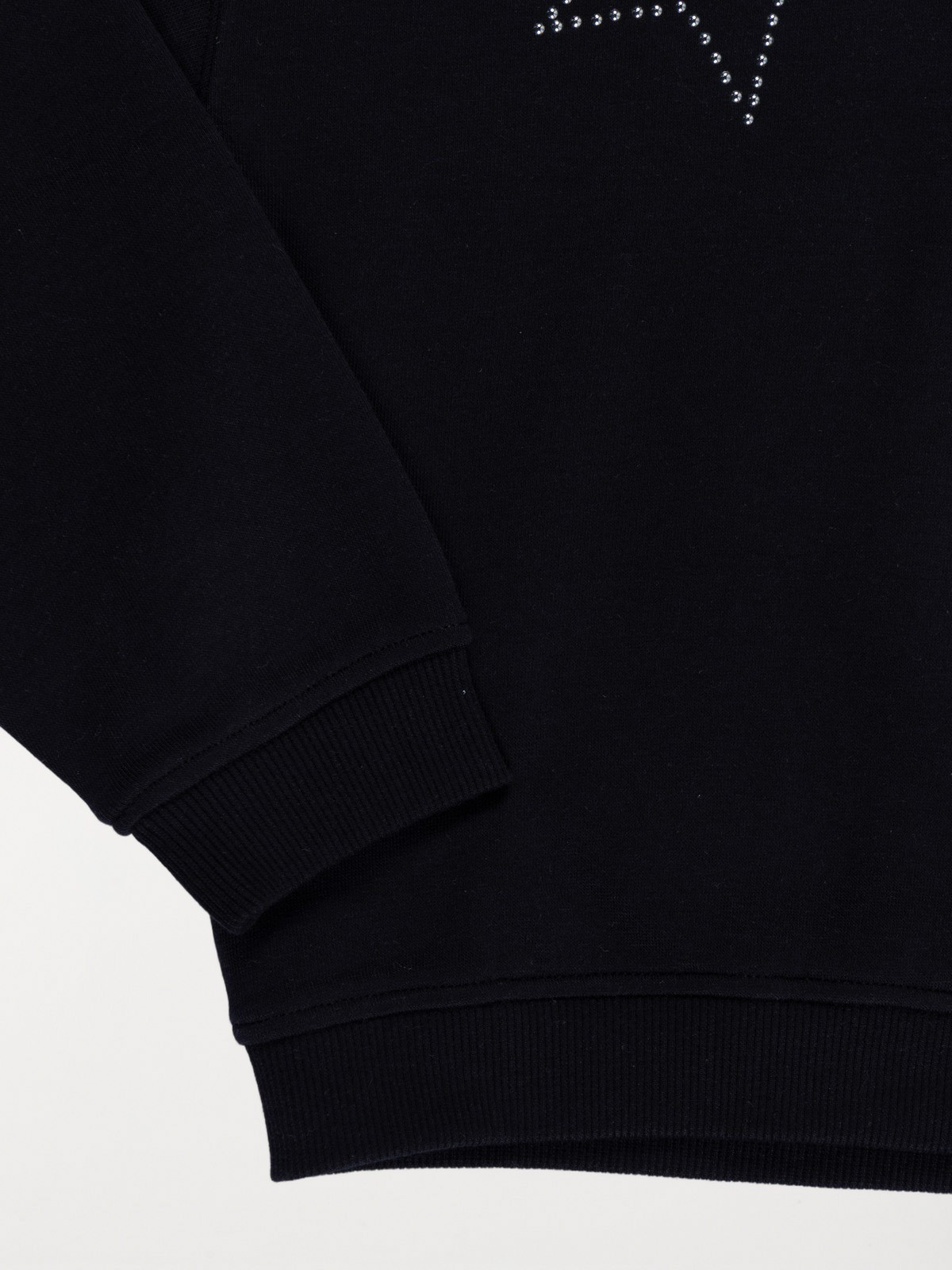 Sweat capuche noir étoiles fille (6-12A)