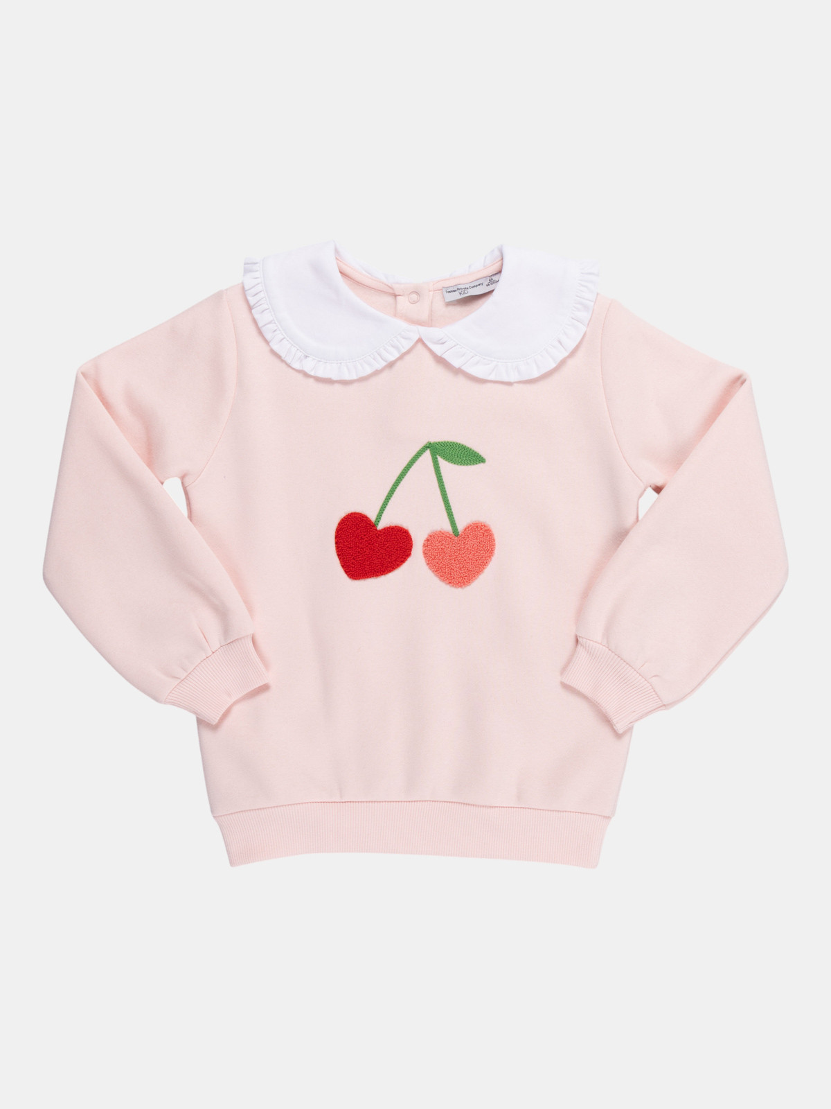 Sweat col claudine cerise fille (3-8A)