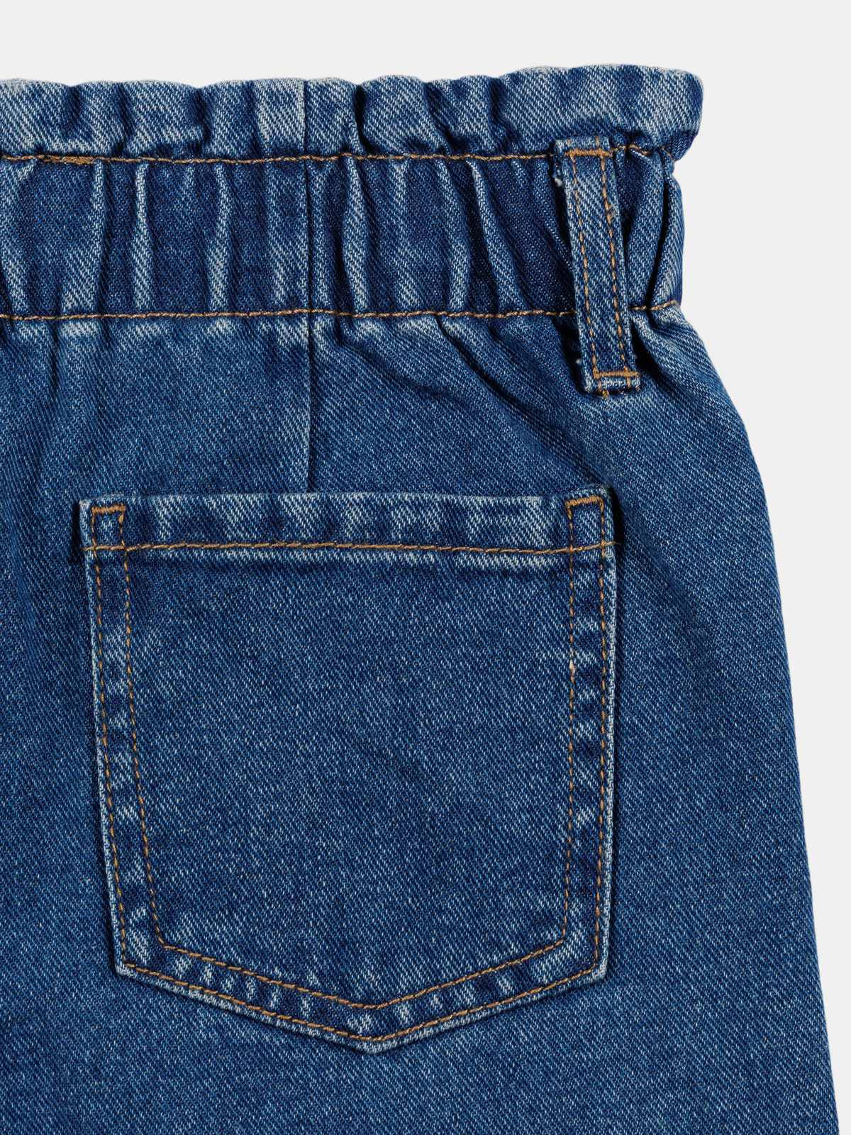Jean MOM cerises brodées fille (3-8A)
