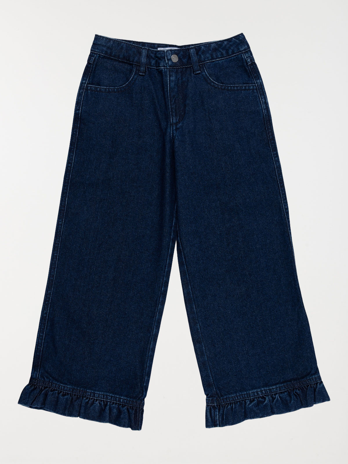 Jean wide leg denim brut fille (3-8A)