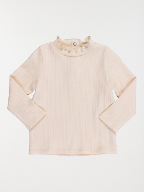 Tee-shirt cotelé fille (3-36M)