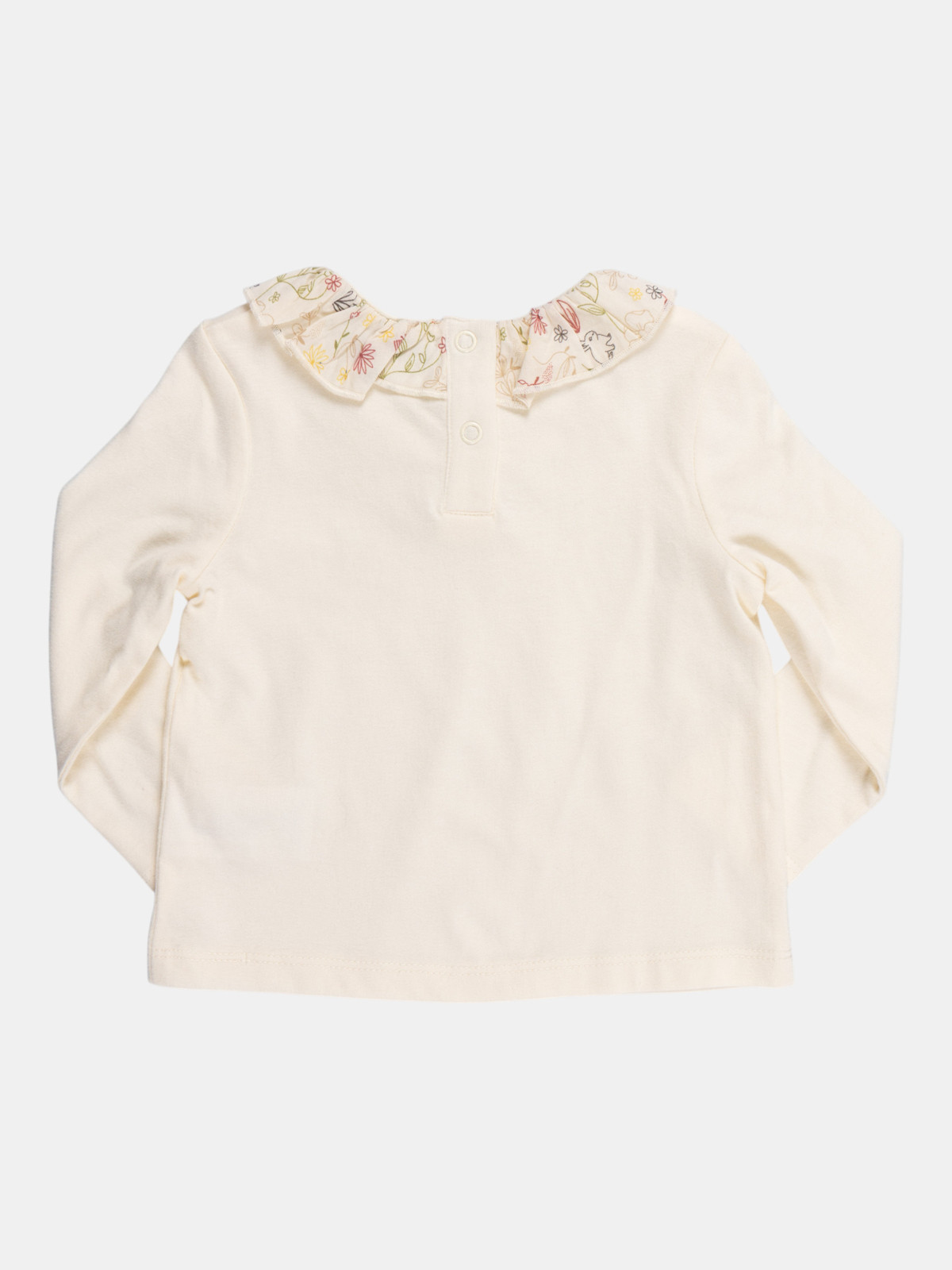 T-shirt col volant imprimé fille (3-36M) T-shirt col volant imprimé fille (3-36M)