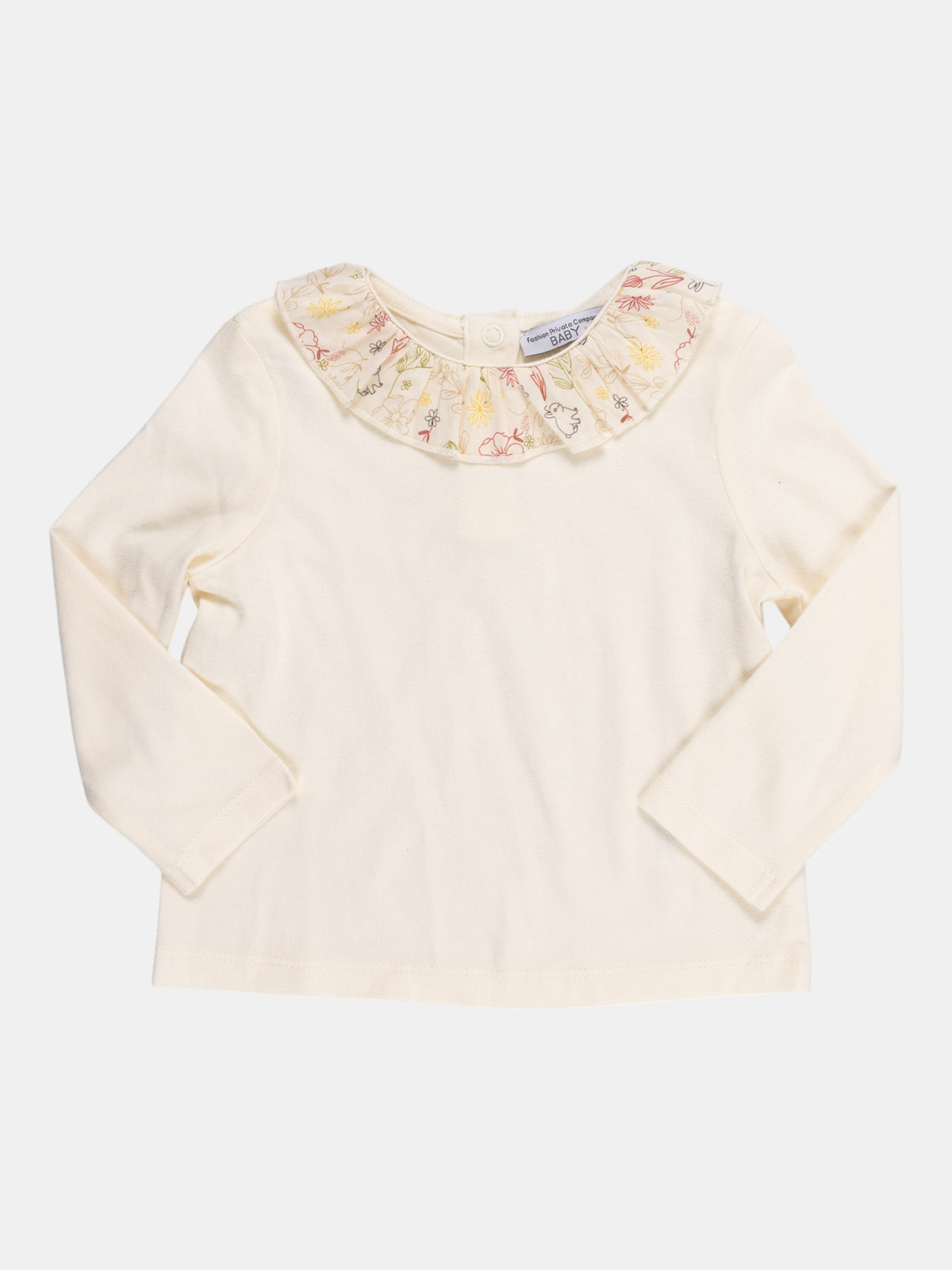 T-shirt col volant imprimé fille (3-36M) T-shirt col volant imprimé fille (3-36M)