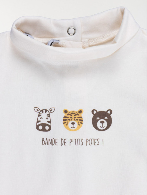 T-shirt message écru garçon (3-36M)