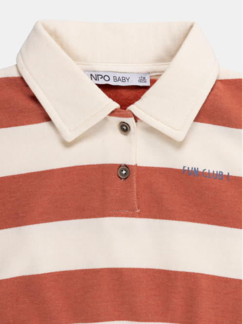 Sweat polo rayé garçon (3-36M)