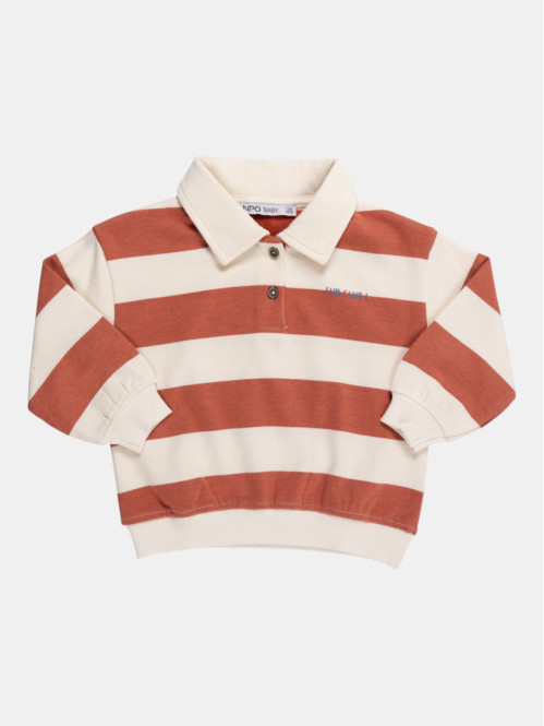 Sweat polo rayé garçon (3-36M)