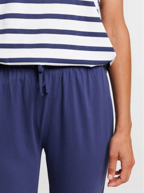 Pyjama rayé et cerise femme