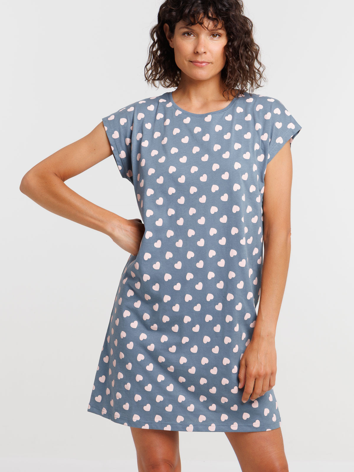Chemise de nuit coeur all over femme Chemise de nuit coeur all over femme