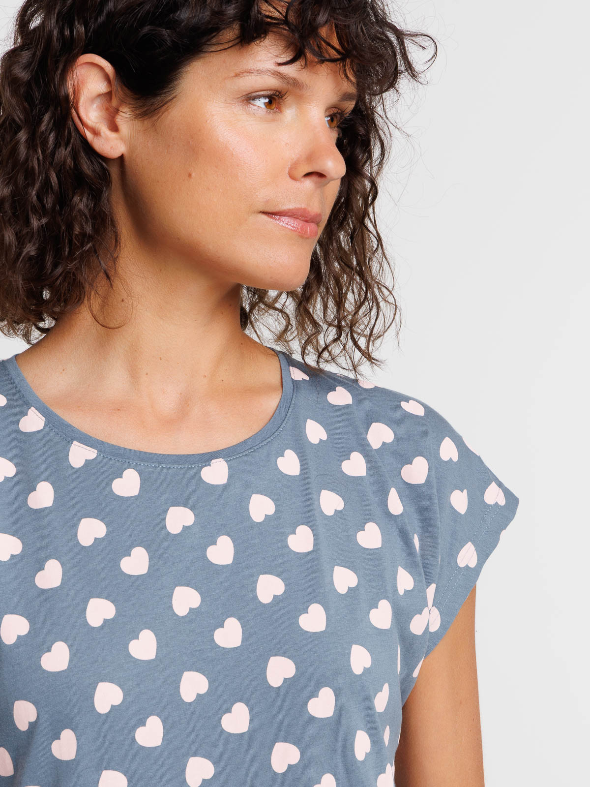 Chemise de nuit coeur all over femme Chemise de nuit coeur all over femme
