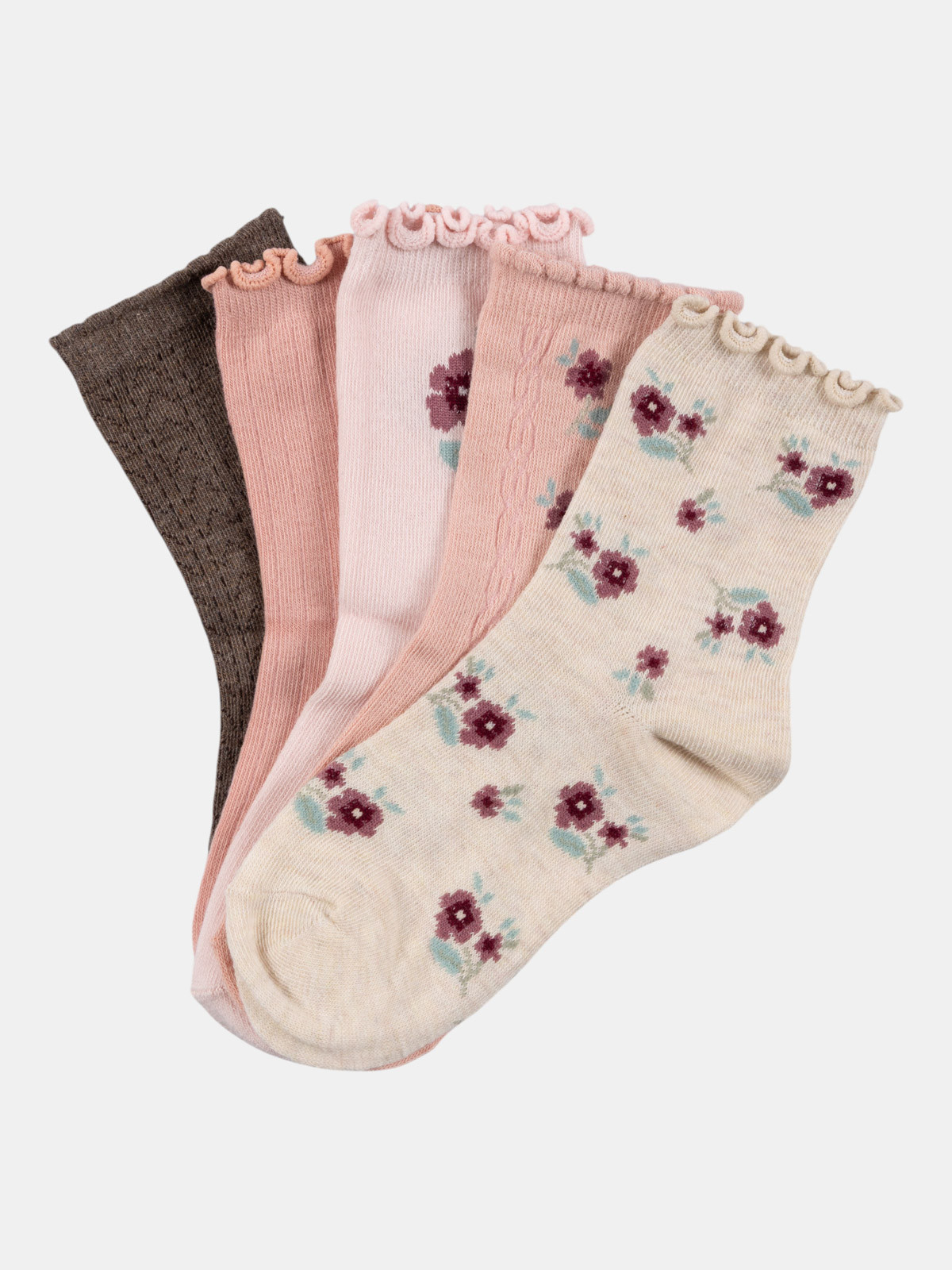 Lot 5 paires chaussettes hautes fille