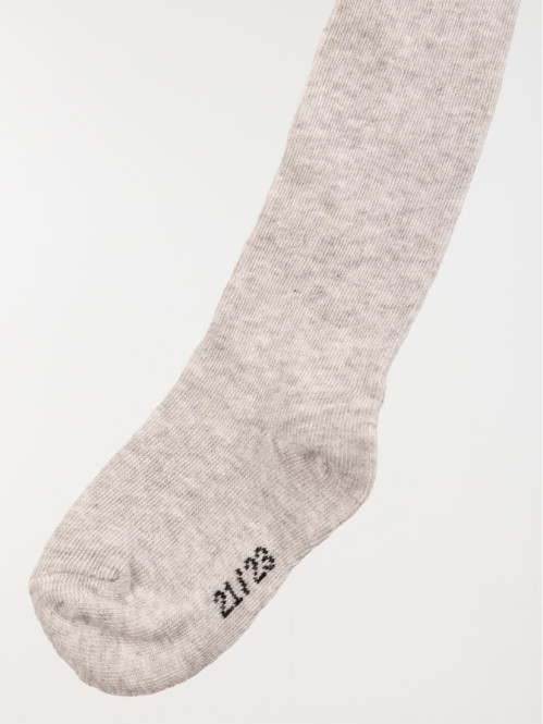 Collant chaud gris chiné fille