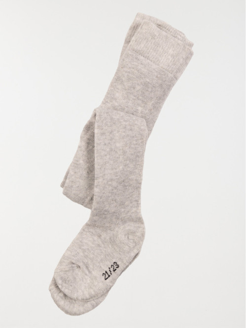 Collant chaud gris chiné fille