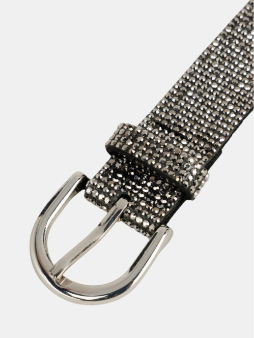Ceinture strass noir femme