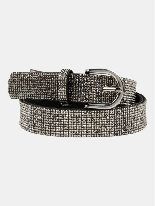 Ceinture strass noir femme