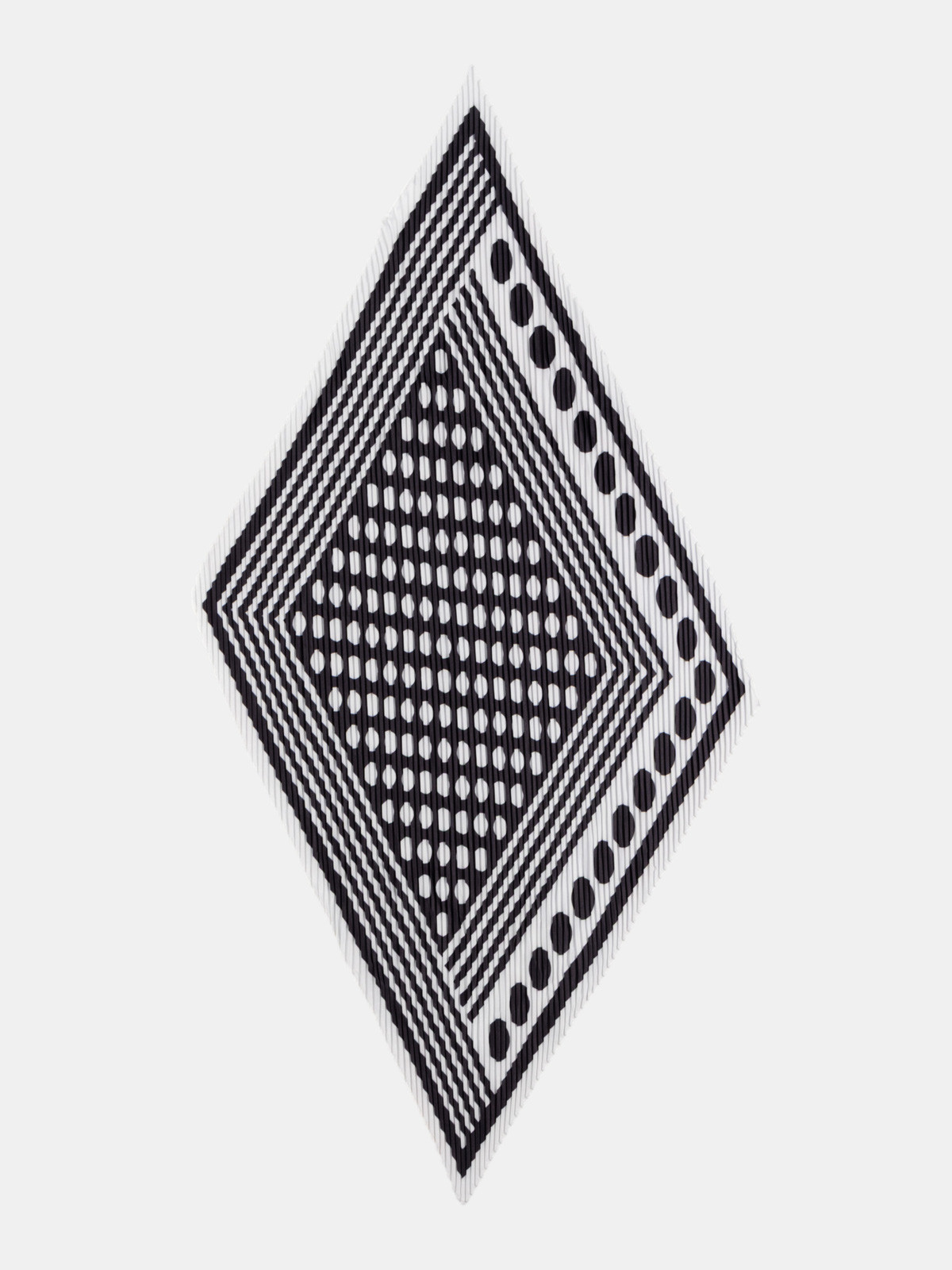 Foulard plissé graphique femme