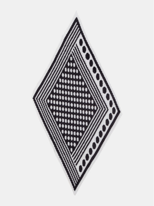 Foulard plissé graphique femme