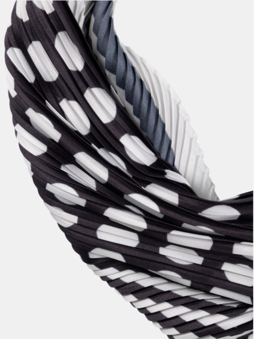 Foulard plissé graphique femme