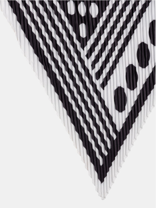 Foulard plissé graphique femme