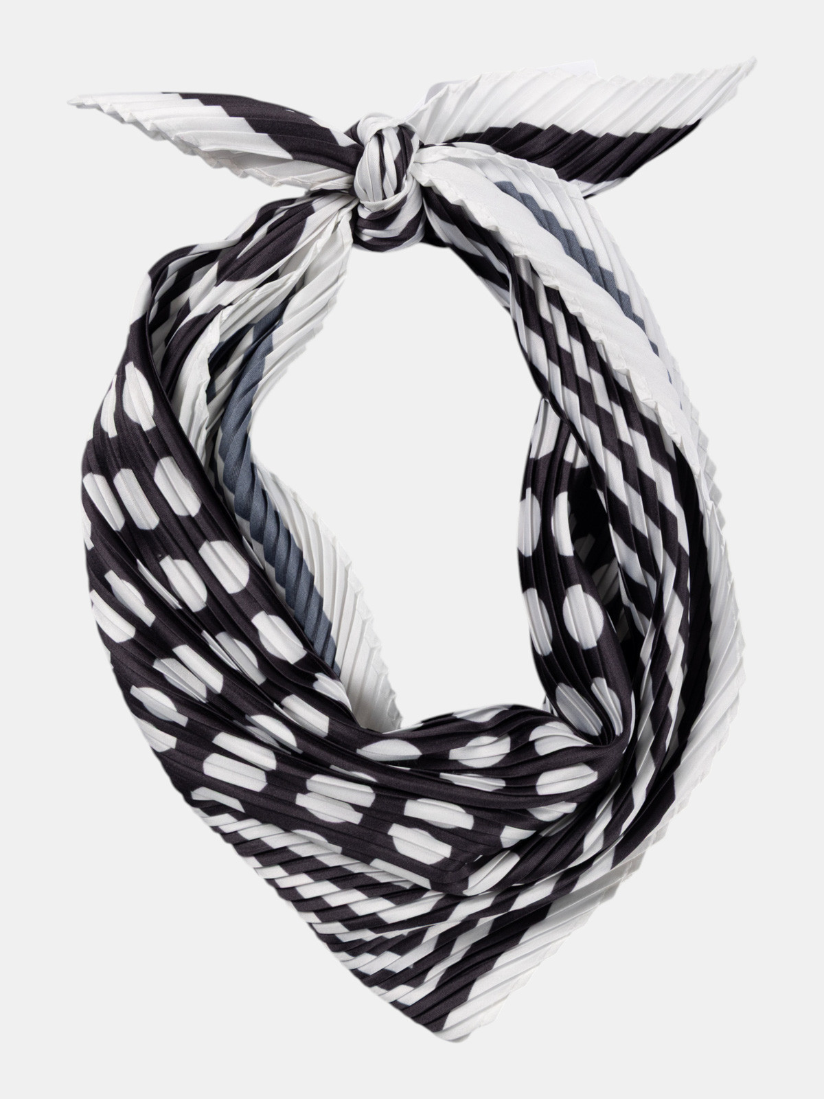 Foulard plissé graphique femme