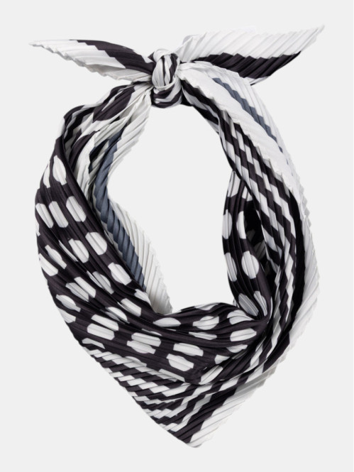 Foulard plissé graphique femme