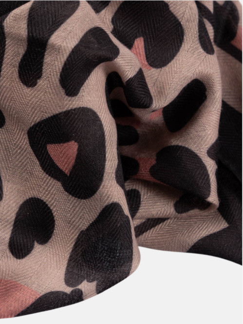 Foulard motif léopard femme