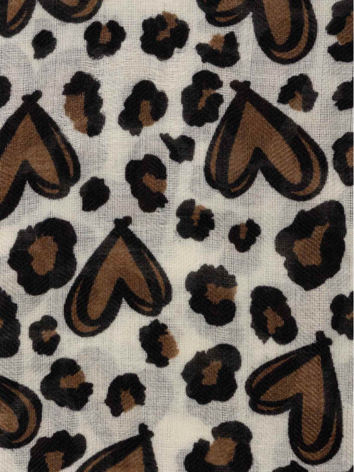 Foulard motifs coeurs et...