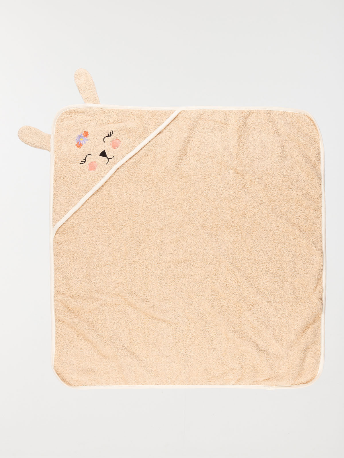 Carré de bain et gant lapin bébé
