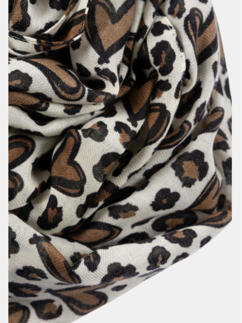 Foulard motifs coeurs et...