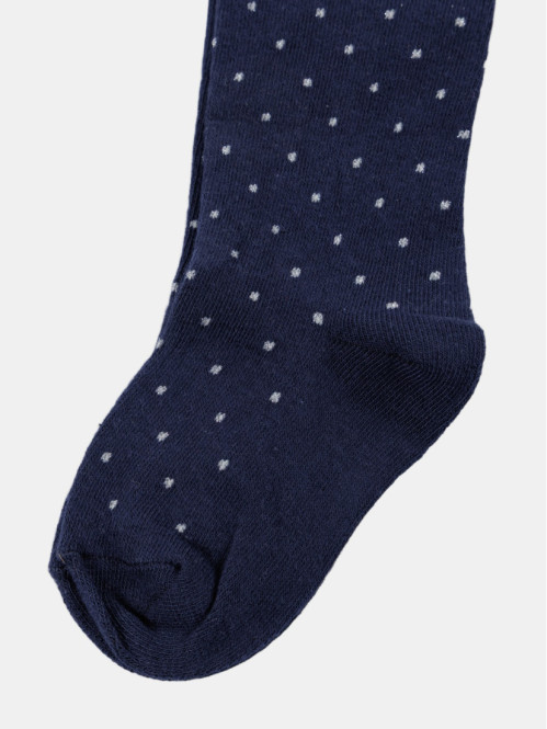 Collants chauds à pois fille