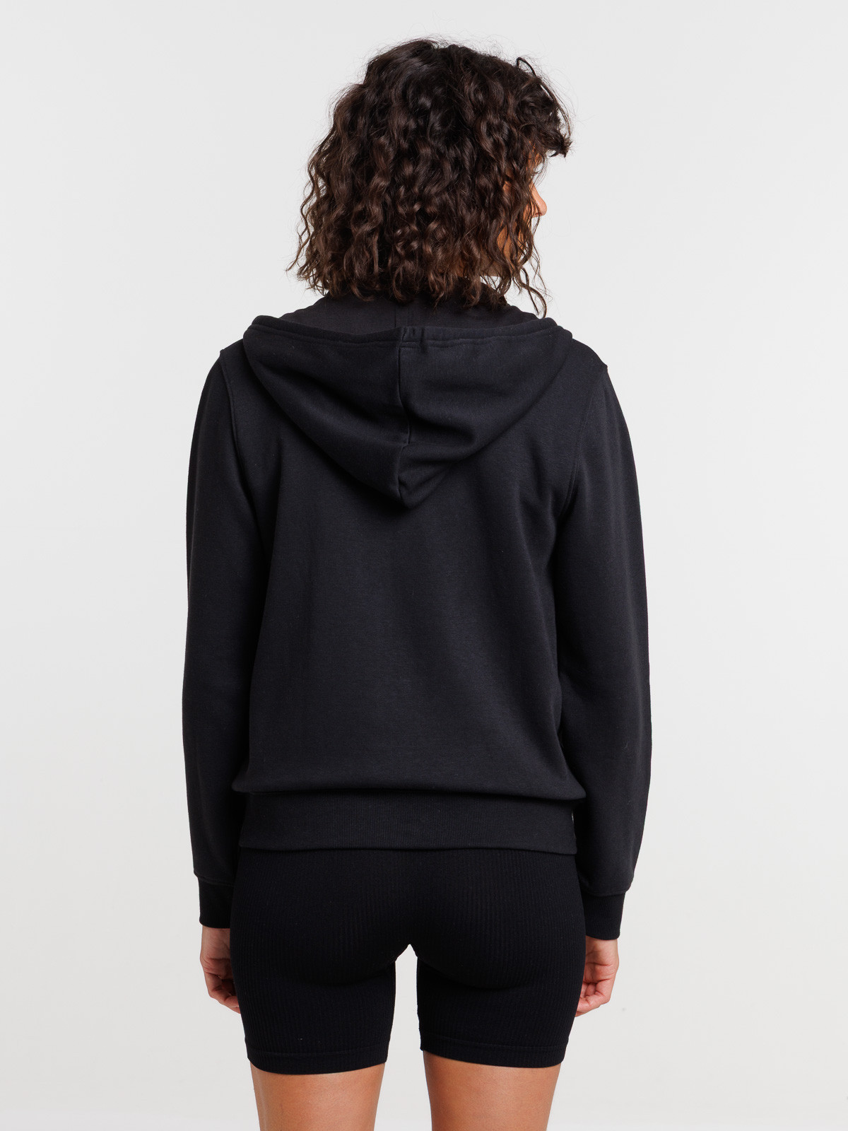 Sweat zippé capuche noir femme Sweat zippé capuche noir femme