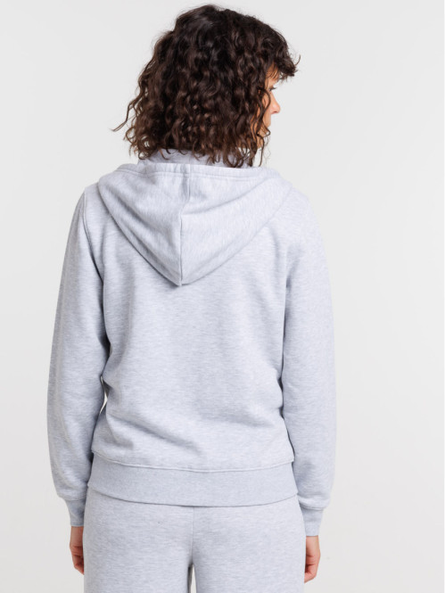Sweat zippé à capuche gris...