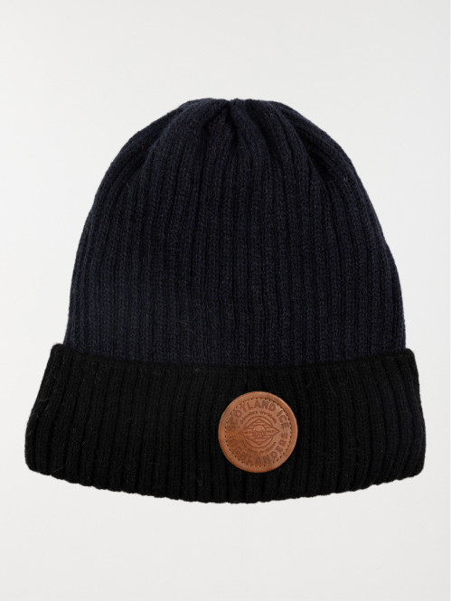 Bonnet bicolore doublure polaire homme