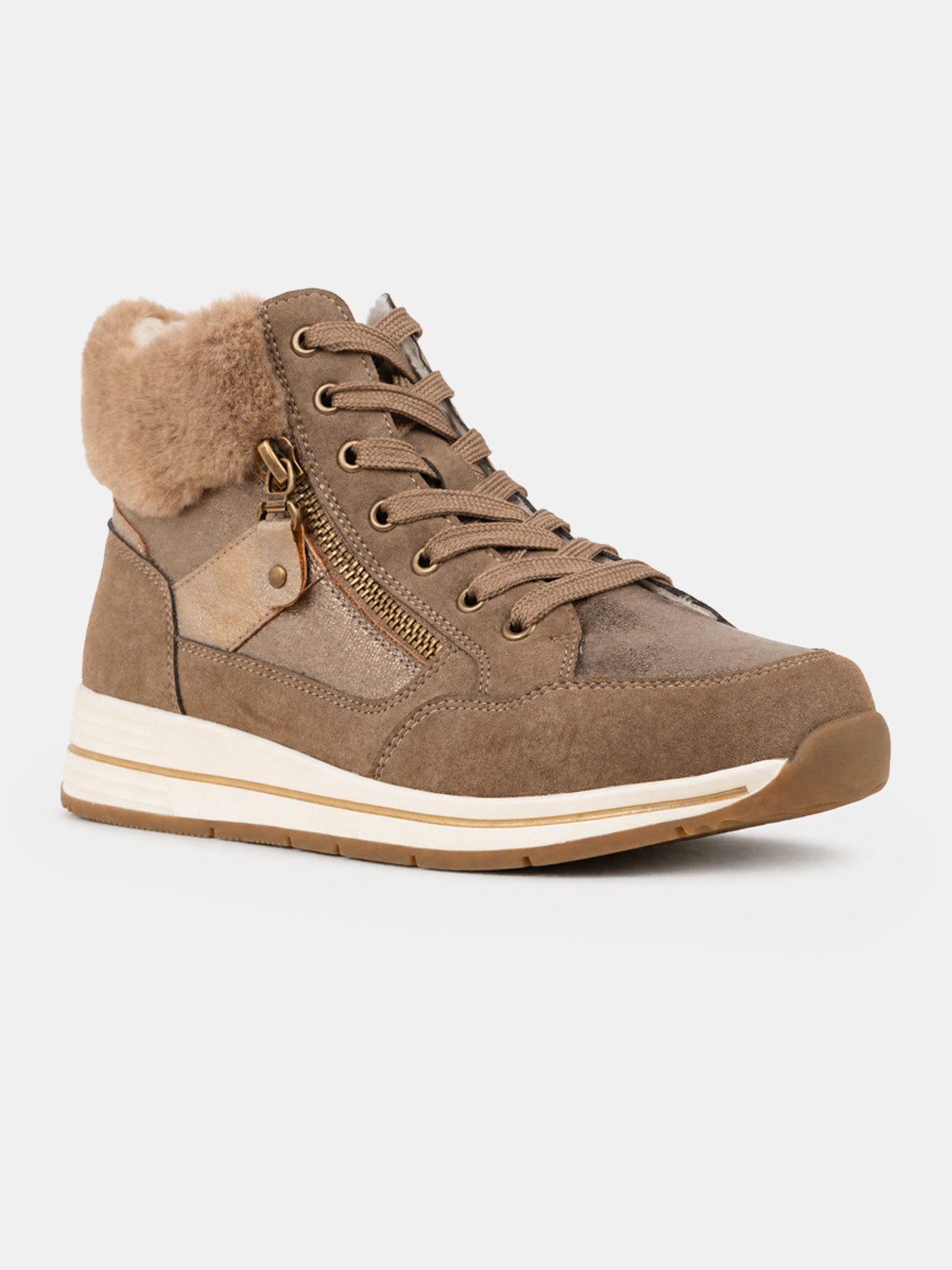 Chaussure montante taupe femme (36-41)