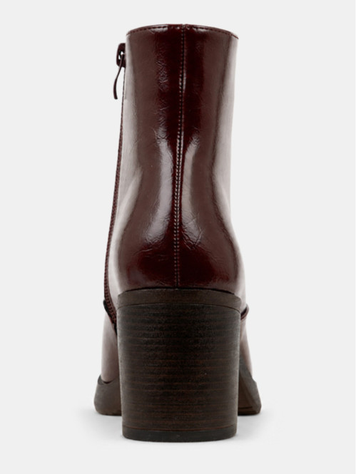 Bottines à talon bordeaux...
