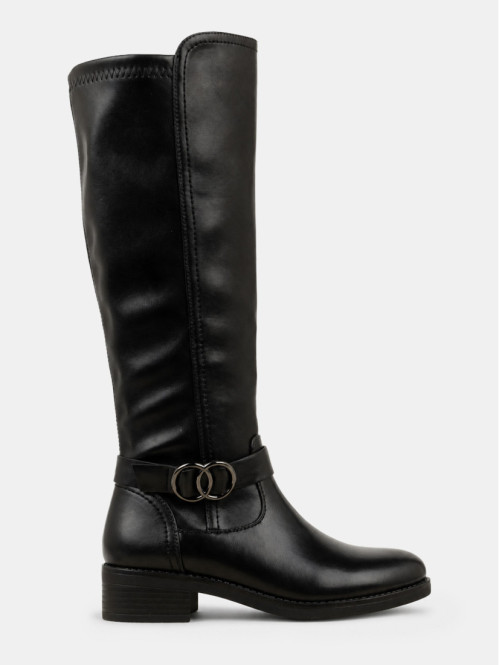 Bottes noires plates femme...