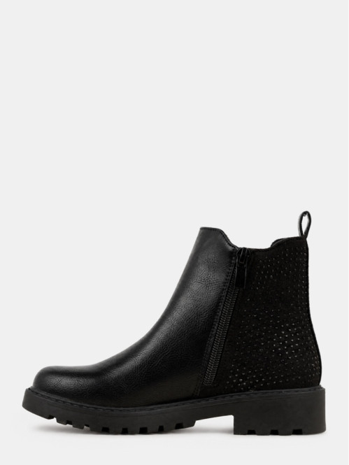 Bottines noires strass...