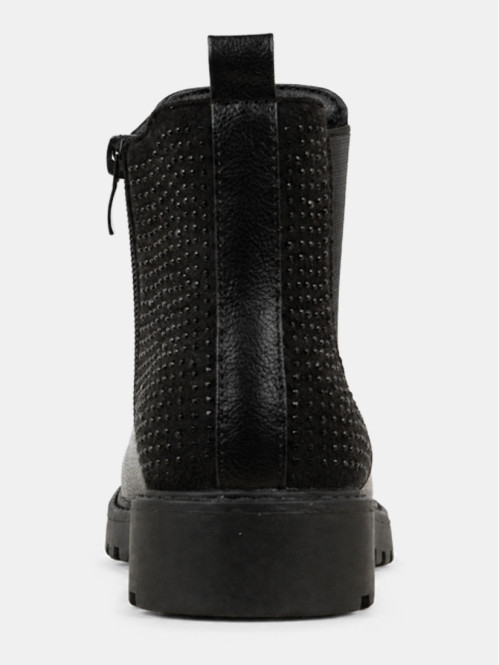 Bottines noires strass...