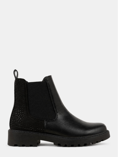 Bottines noires strass...