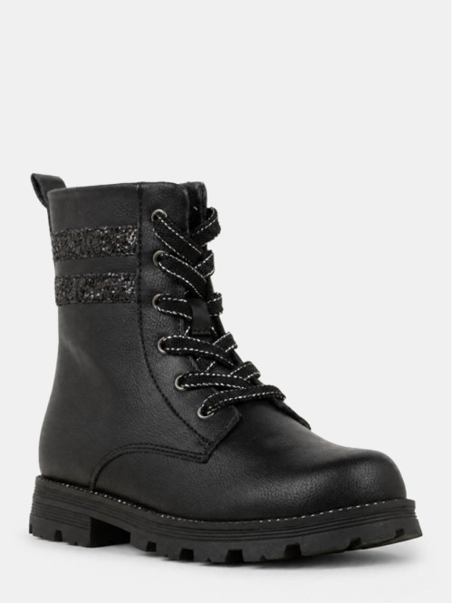 Bottines pailletées noires fille (31-36) Bottines pailletées noires fille (31-36)