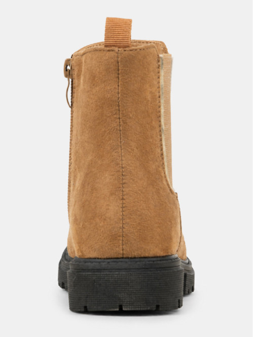 Bottines zippée camel fille...